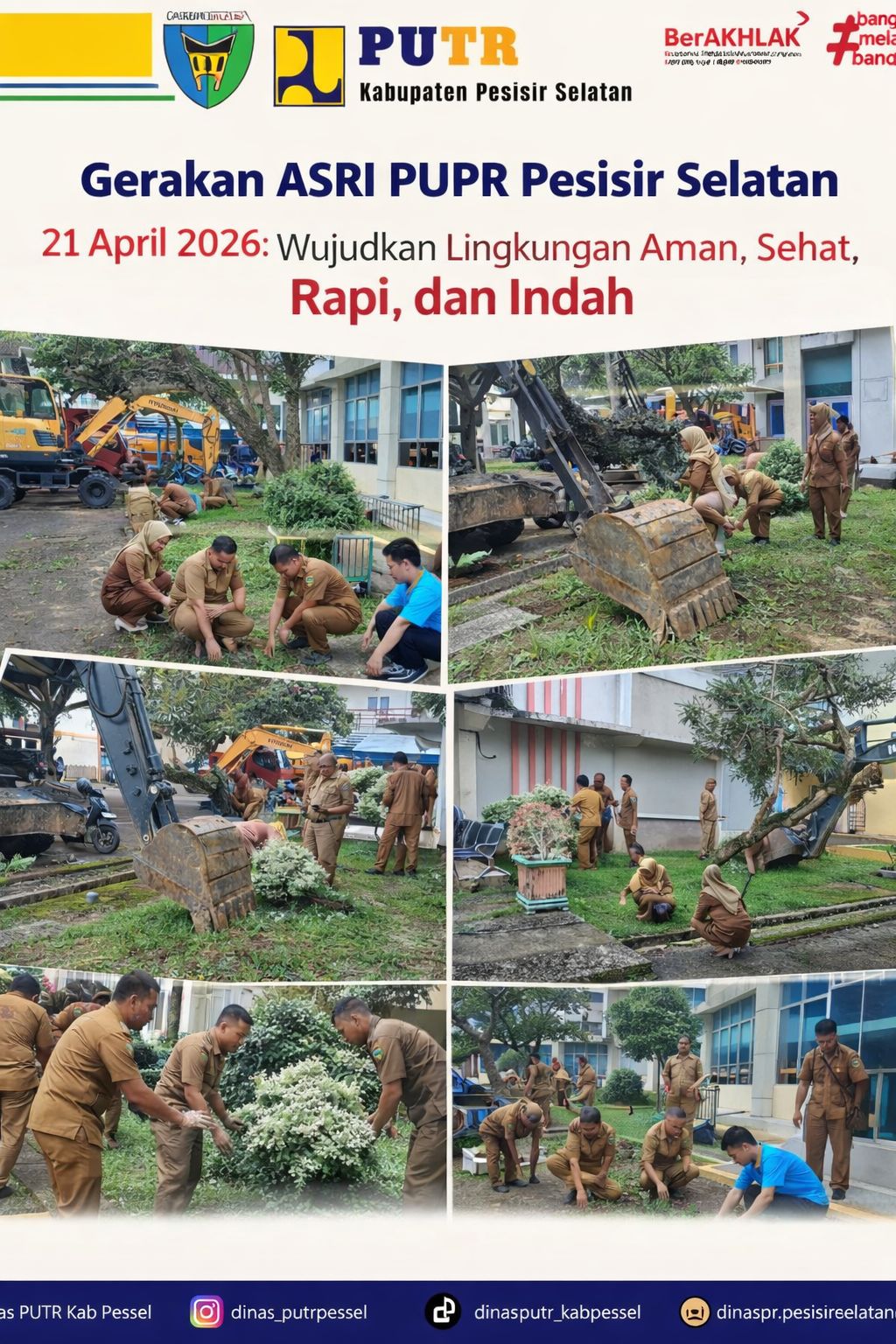 Gerakan ASRI PUPR Pesisir Selatan, 21 April 2026: Wujudkan Lingkungan Aman, Sehat, Rapi, dan Indah