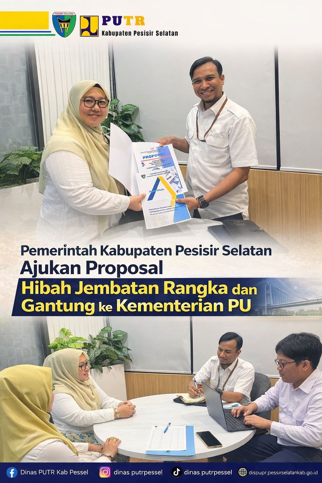 Pemkab Pesisir Selatan Ajukan Proposal Hibah Jembatan Rangka dan Gantung ke Kementerian PU