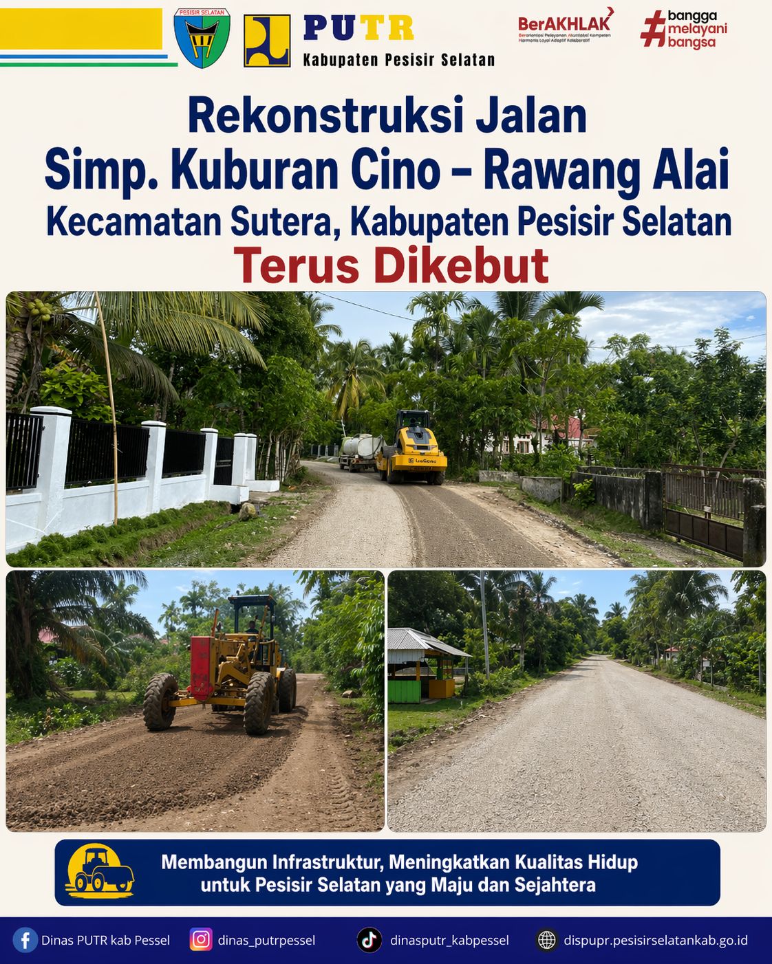 Rekonstruksi Jalan Simp. Kuburan Cino – Rawang Alai Terus Dikebut