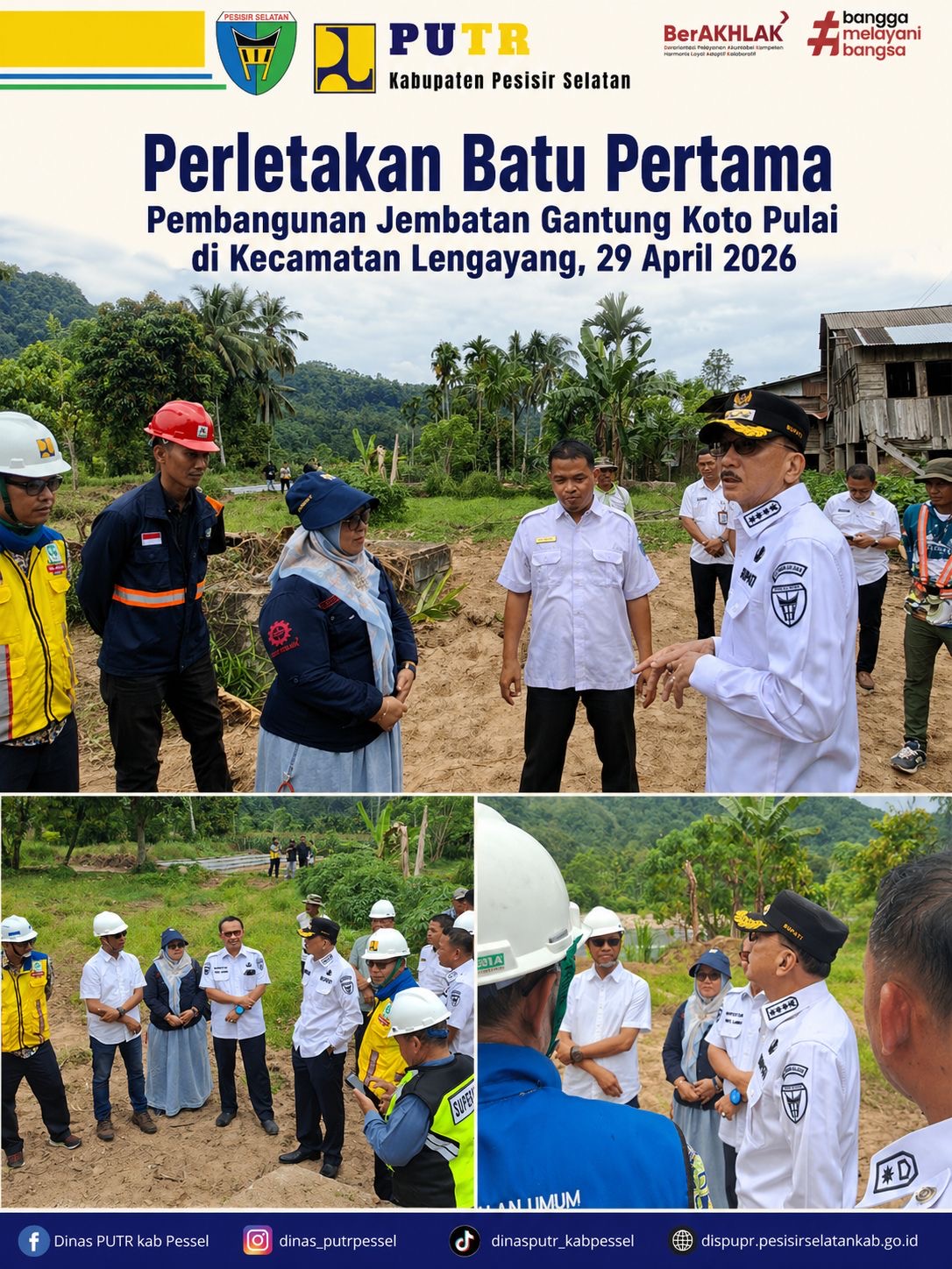 Peletakan batu pertama jembatan gantung koto pulai kecamatan lengayang