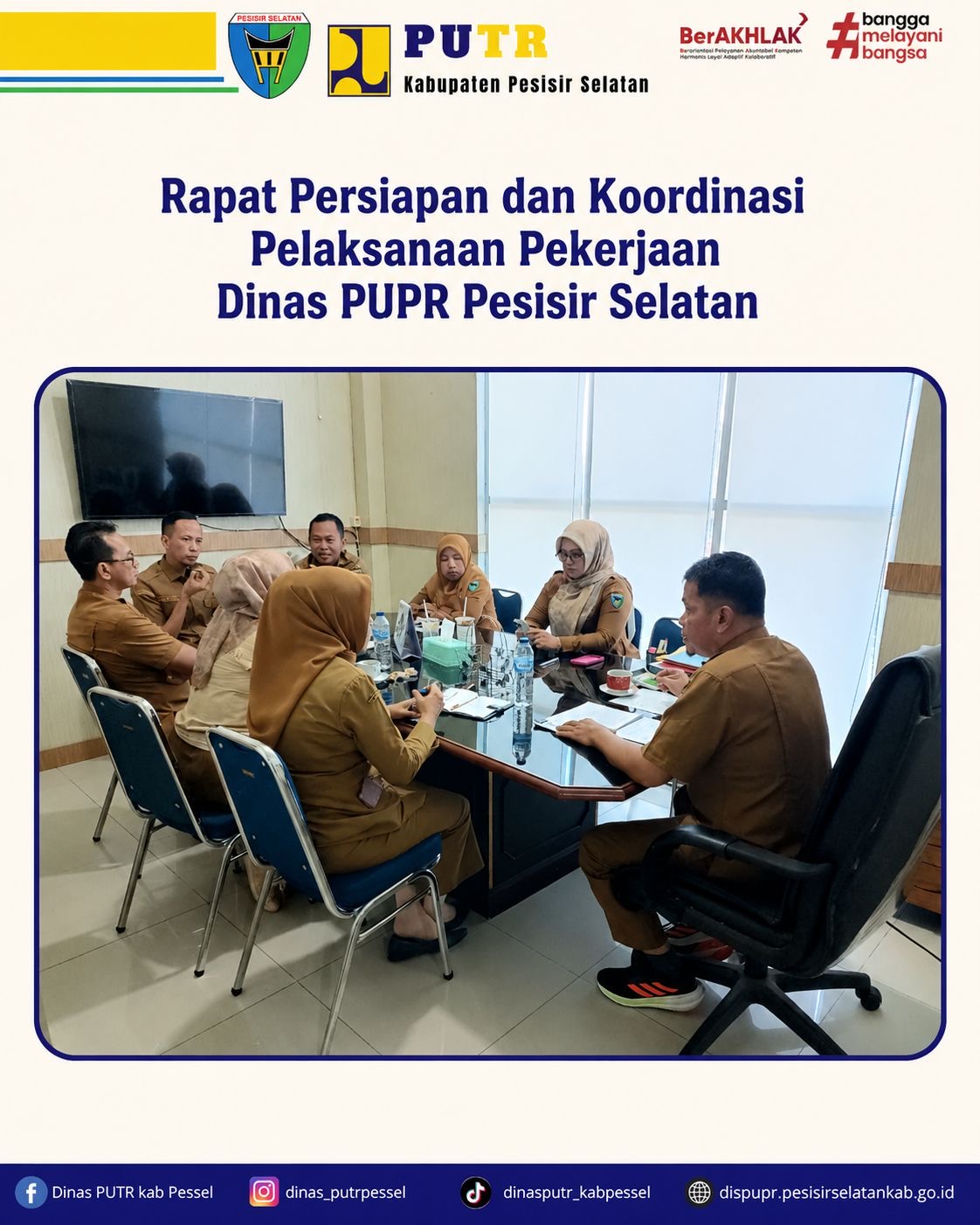Rapat Persiapan dan Koordinasi Pelaksanaan Pekerjaan Dinas PUPR Pessel