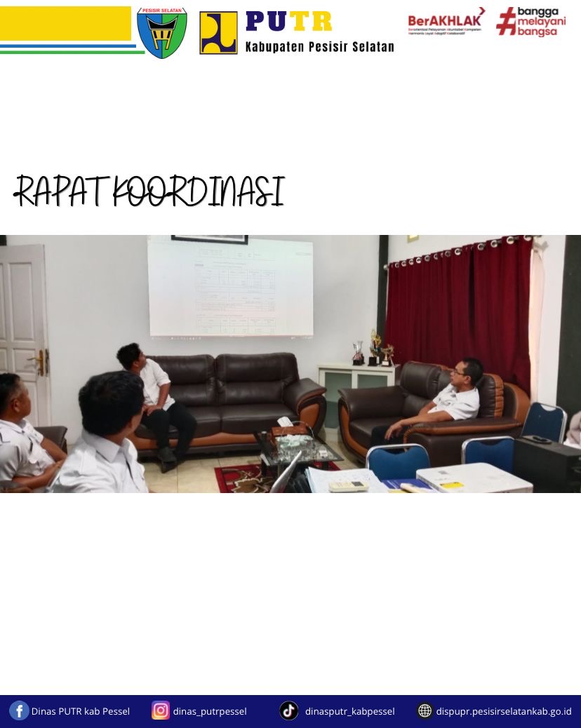 Rapat Koordinasi Percepatan Perencanaan Pekerjaan Bidang Pelaksanaan Jaringan Pemanfaatan Air