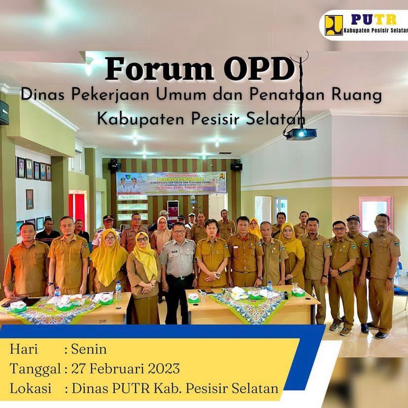 FORUM PERANGKAT DAERAH DINAS PUTR KABUPATEN PESISIR SELATAN TAHUN 2023